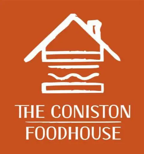 The Coniston Foodhouse’s orange house-and-sandwich logo